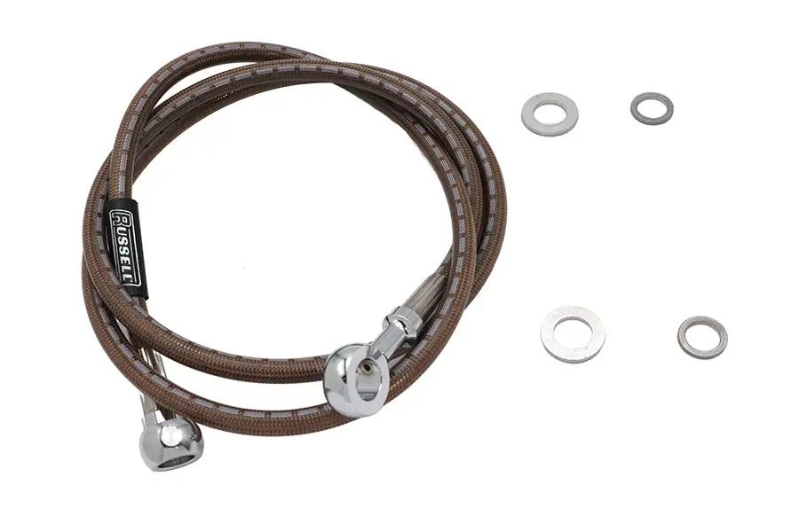 Edelbrock R08746DS Stainless Steel Front Brake Hose for Harley Davidson (45-7/8 inch) by Edelbrock