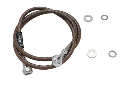 Edelbrock R08746DS Stainless Steel Front Brake Hose for Harley Davidson (45-7/8 inch) by Edelbrock
