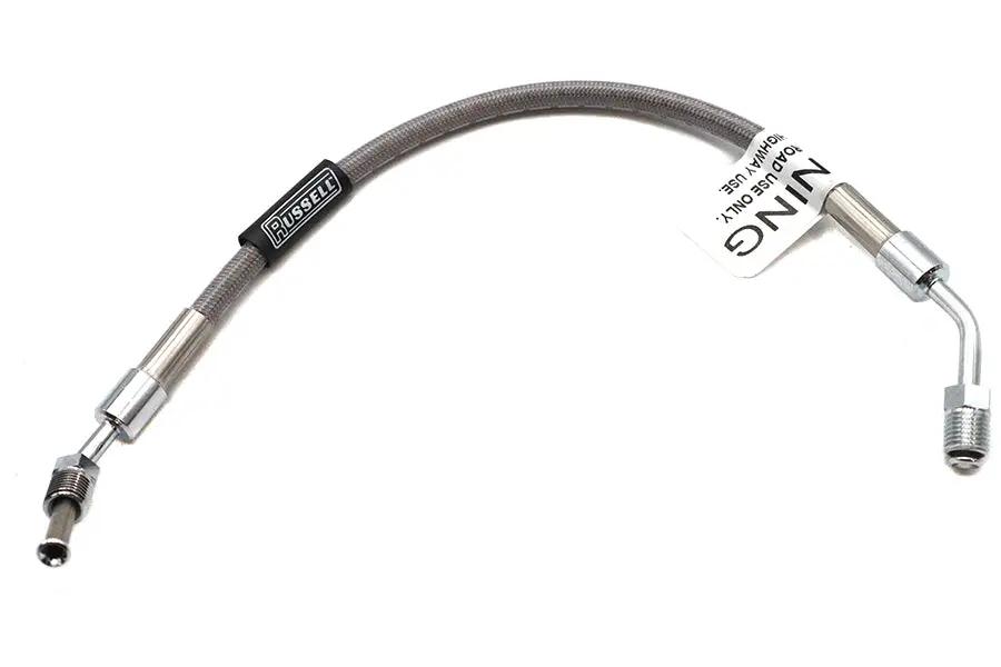 Edelbrock R08801S Stainless Steel Rear Brake Hose – 13-3/8 Inch for Harley Davidson XLS and XL Models by Edelbrock