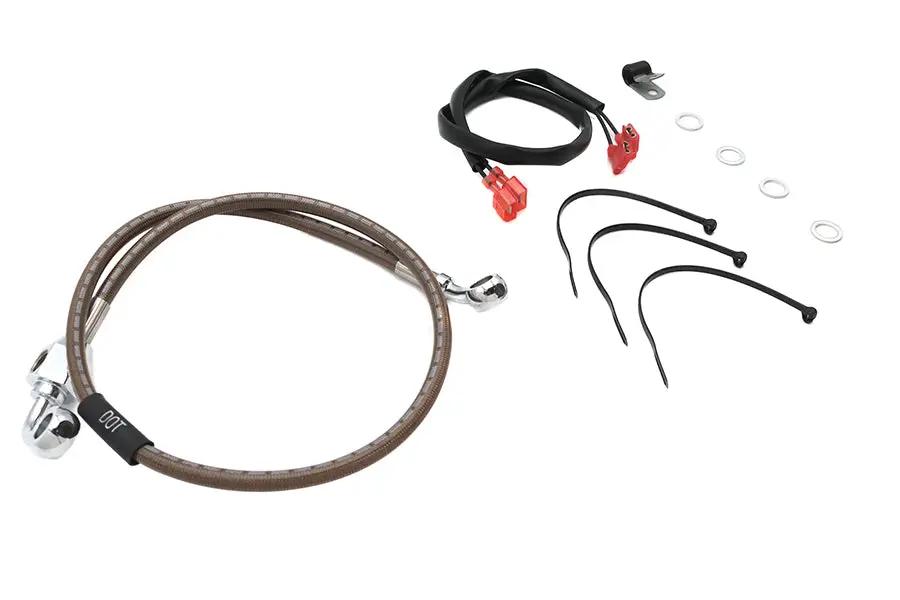 Russell Stainless Steel Rear Brake Hose 29-3/8 Inch for Harley Davidson XLH by Russell