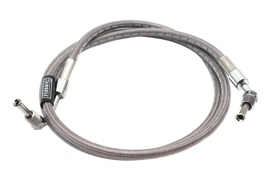 Russell Stainless Steel 47-1/4 inch Front Brake Hose for Harley Davidson FXE and XL Models by Russell
