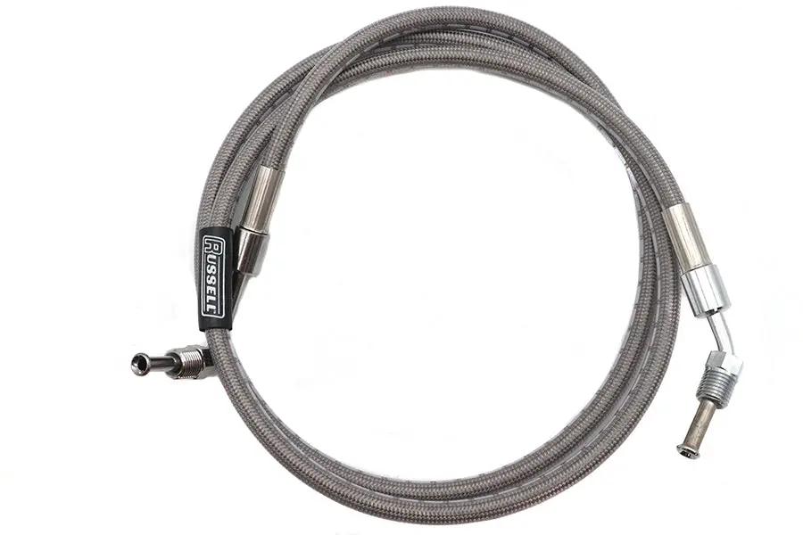 Russell Stainless Steel 47-1/4 inch Front Brake Hose for Harley Davidson FXE and XL Models by Russell