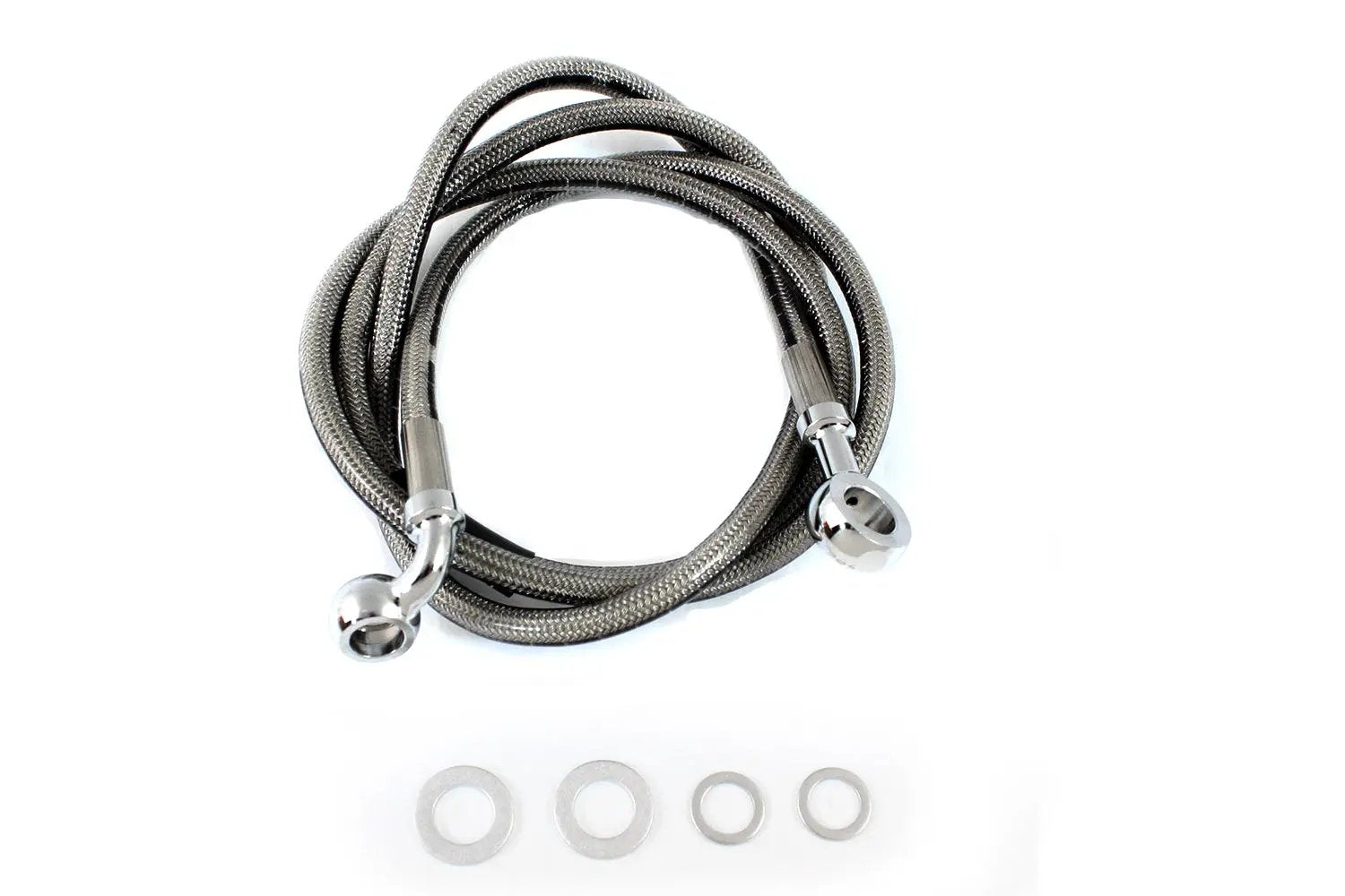 Russell 52 Inch Braided Stainless Steel Front Brake Hose for Harley Davidson FXST by Russell