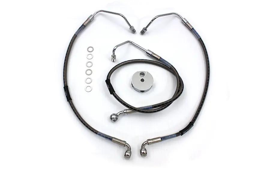 Edelbrock R08998S Stainless Steel Front Brake Hose Kit for Harley Davidson FLHR, 31-1/4 inches by Edelbrock