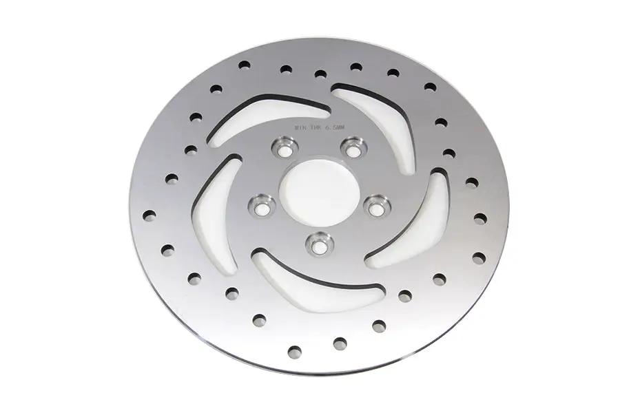 V-Twin 10-1/2 Inch Drilled Rear Brake Disc for Harley Davidson XL Models by V-Twin