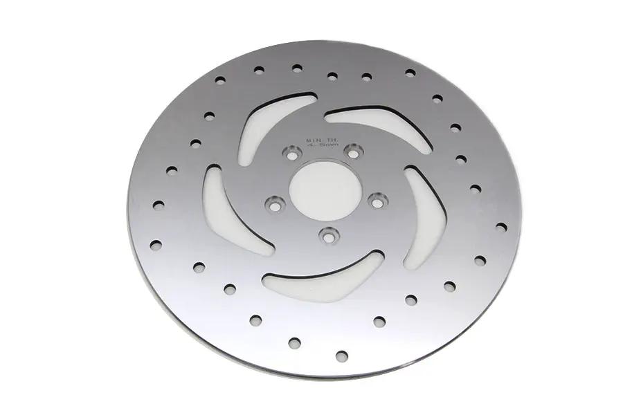 V-Twin 11.8 Inch Drilled Front Brake Disc for Harley Davidson XL Models - Part 144675 by V-Twin