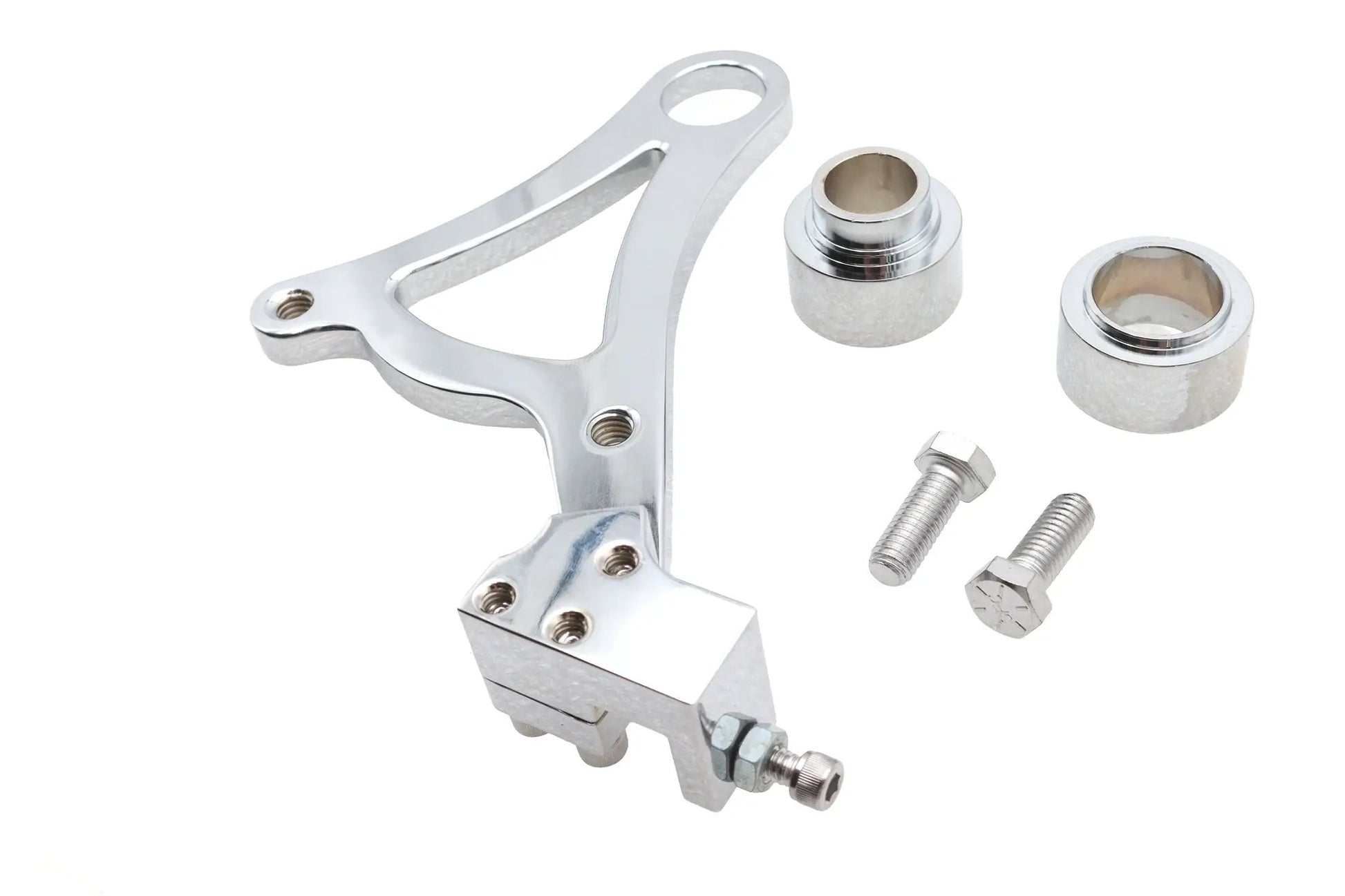 Ultima Chrome Rear Caliper Bracket for Harley Davidson FXST Models (Part #90-883) by Ultima