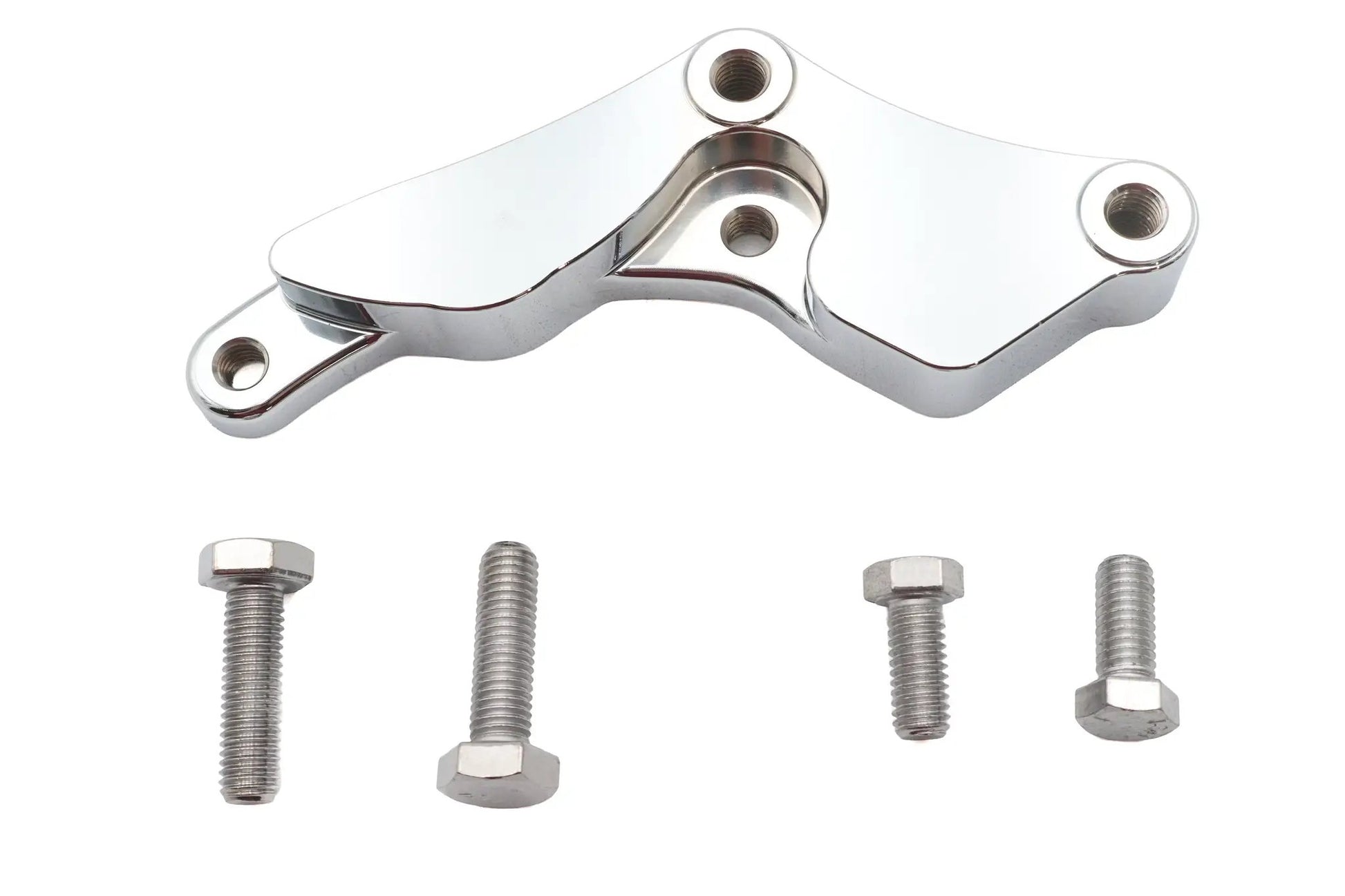 Ultima Front Caliper Bracket Left Side Chrome for Harley Davidson FXST with 11-1/2 inch Brake Discs by Ultima