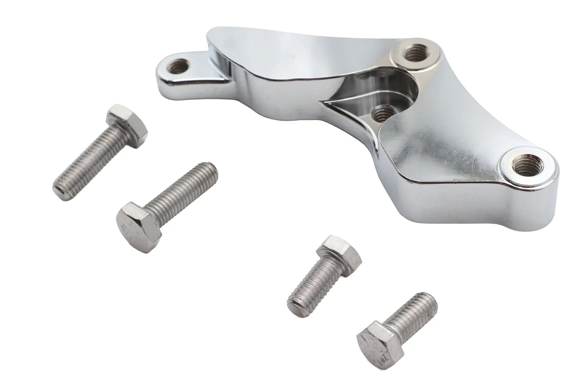 Ultima Front Caliper Bracket Left Side Chrome for Harley Davidson FXST with 11-1/2 inch Brake Discs by Ultima