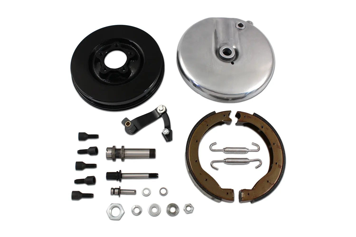 V-Twin Front Brake Backing Plate Kit Left Side for Harley Davidson FL 1949-1958 by V-Twin
