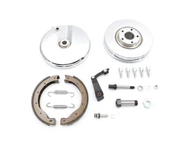 V-Twin Front Brake Backing Plate Kit Right Side Chrome for Harley Davidson FL (1969-1971) by V-Twin