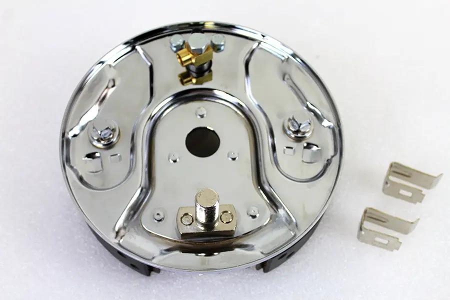 Motorshop Rear Hydraulic Brake Backing Plate Kit Chrome for Harley Davidson FL (1958-1962) by Motorshop
