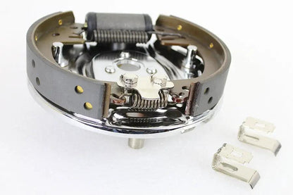 Motorshop Rear Hydraulic Brake Backing Plate Kit Chrome for Harley Davidson FL (1958-1962) by Motorshop