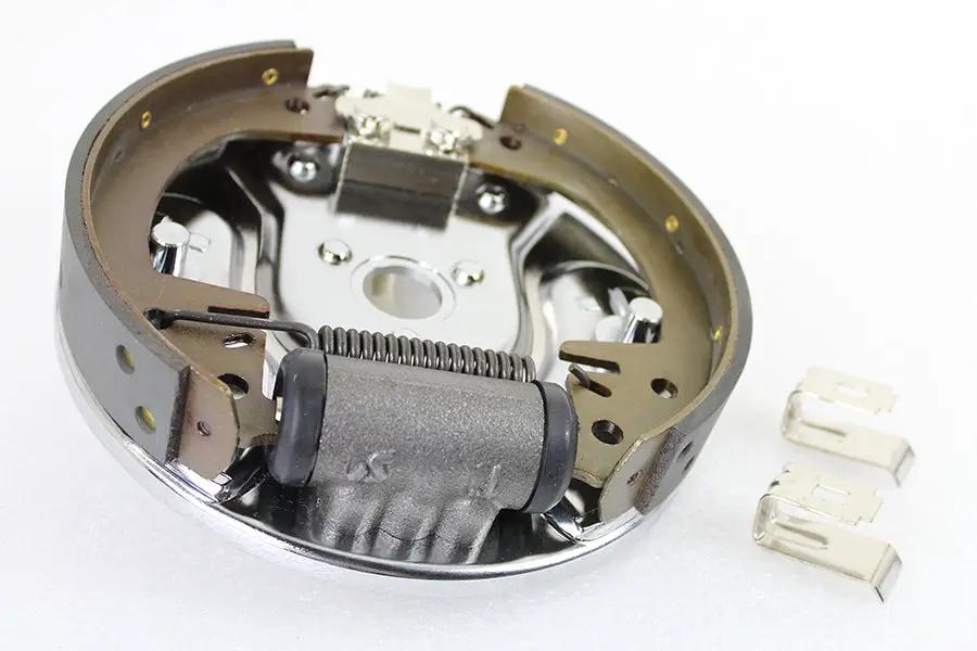Motorshop Rear Hydraulic Brake Backing Plate Kit Chrome for Harley Davidson FL (1958-1962) by Motorshop