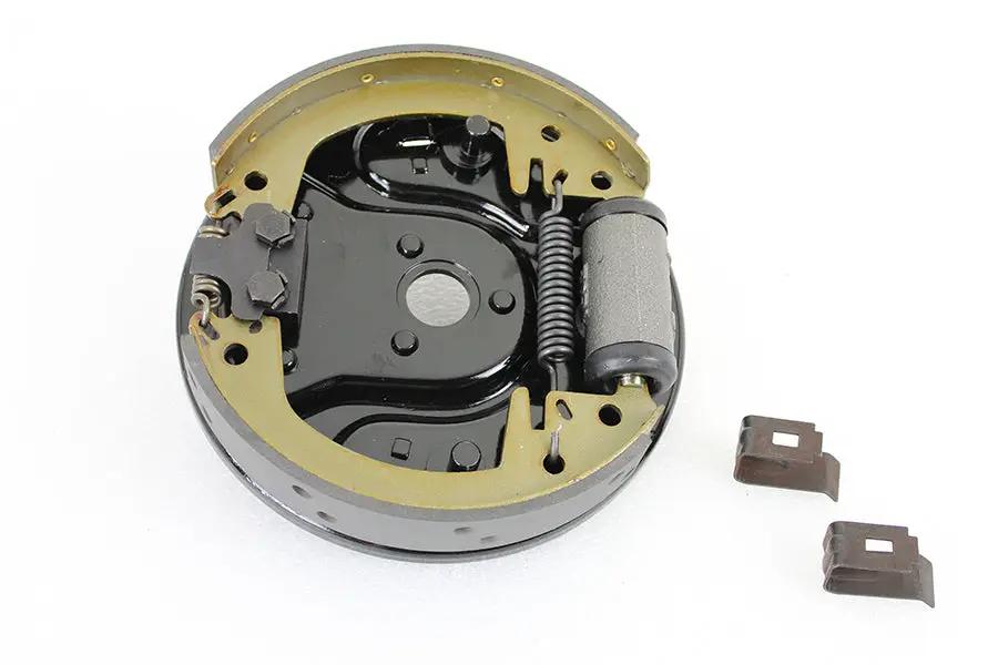 Motorshop Rear Hydraulic Brake Backing Plate Kit Black for Harley Davidson FL (1958-1962) by Motorshop