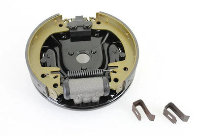Motorshop Rear Hydraulic Brake Backing Plate Kit Black for Harley Davidson FL (1958-1962) by Motorshop