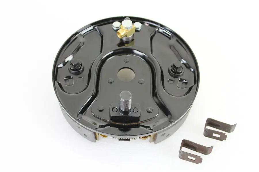Motorshop Rear Hydraulic Brake Backing Plate Kit Black for Harley Davidson FL (1958-1962) by Motorshop