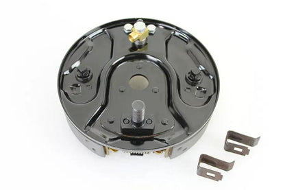 Motorshop Rear Hydraulic Brake Backing Plate Kit Black for Harley Davidson FL (1958-1962) by Motorshop