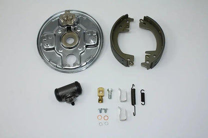 Motorshop Rear Hydraulic Brake Backing Plate Kit Chrome for Harley Davidson FL (1963-1972) by Motorshop