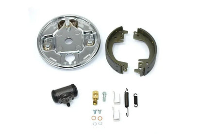 Motorshop Rear Hydraulic Brake Backing Plate Kit Chrome for Harley Davidson FL (1963-1972) by Motorshop
