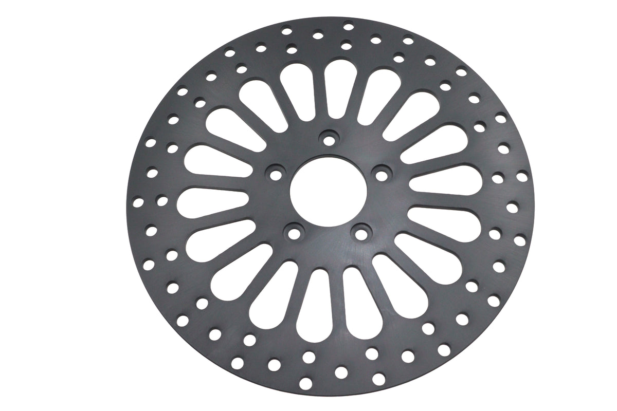 Ultima 96-637 11.8-Inch King Spoke Front Brake Disc, Black