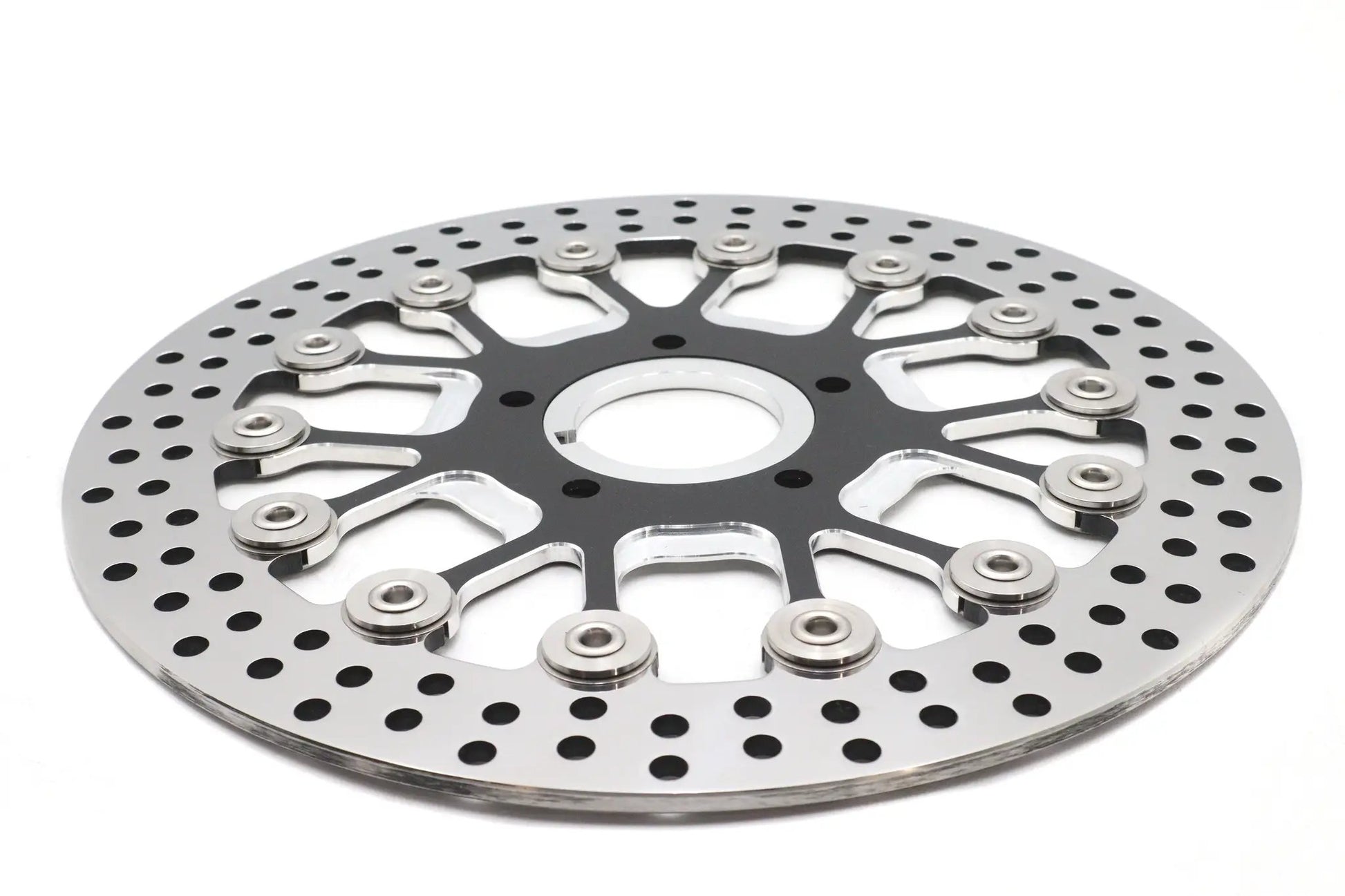 Ultima 11-1/2 Inch Stainless Steel Front Brake Disc with Black Spoked Center for Harley Davidson by Ultima