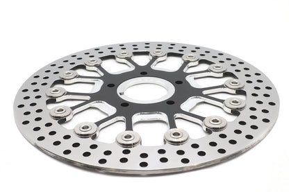 Ultima 11-1/2 Inch Stainless Steel Front Brake Disc with Black Spoked Center for Harley Davidson by Ultima