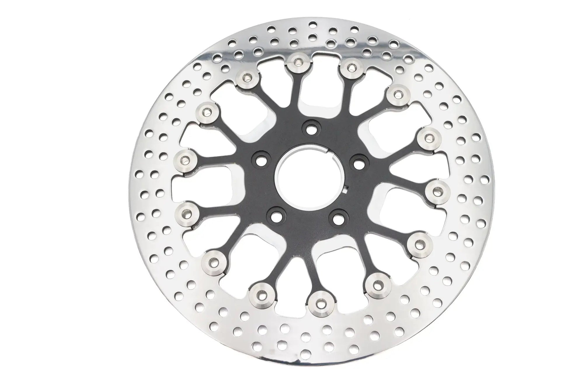 Ultima 11-1/2 Inch Stainless Steel Front Brake Disc with Black Spoked Center for Harley Davidson by Ultima
