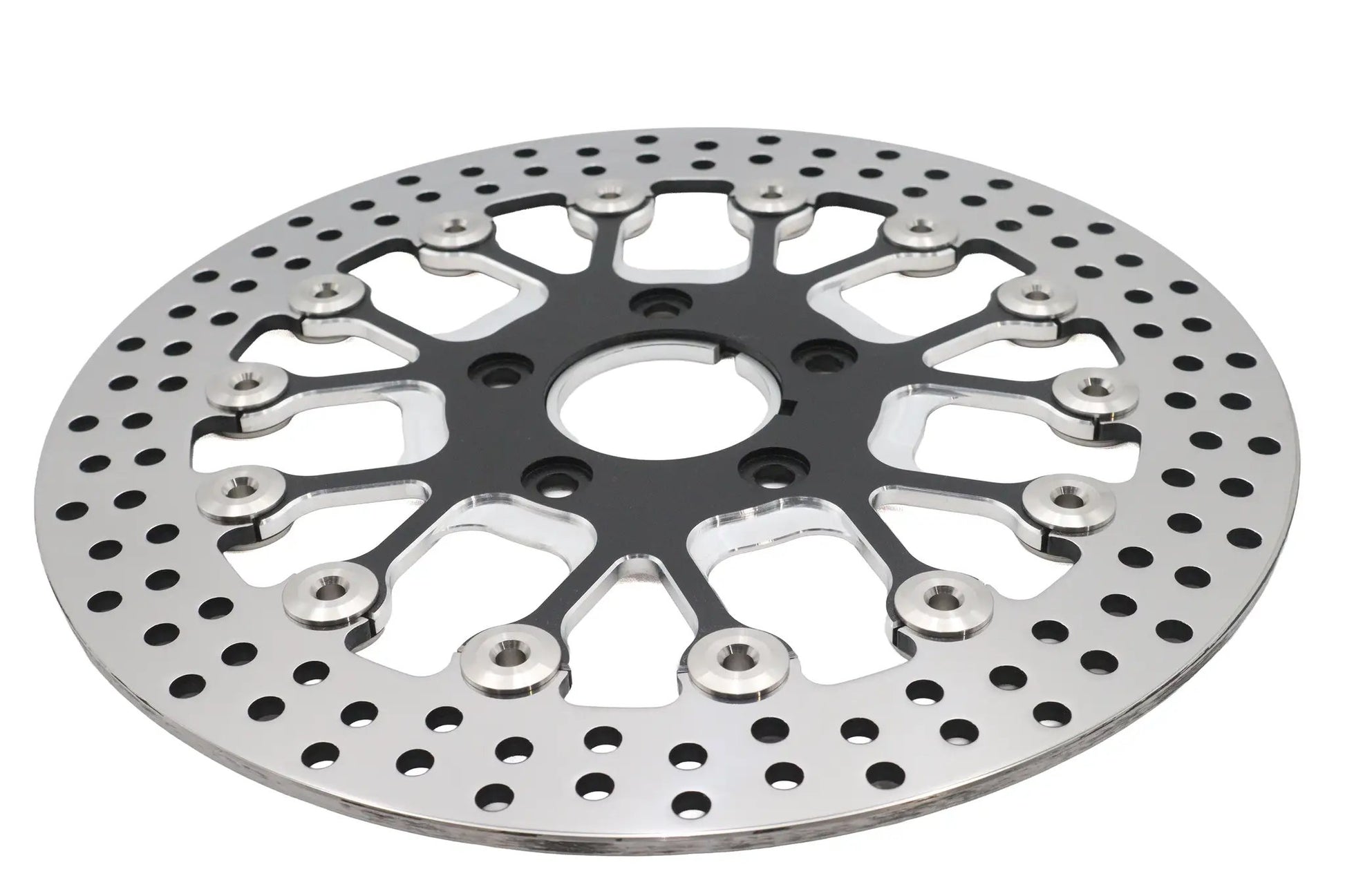 Ultima 11-1/2 Inch Stainless Steel Front Brake Disc with Black Spoked Center for Harley Davidson by Ultima