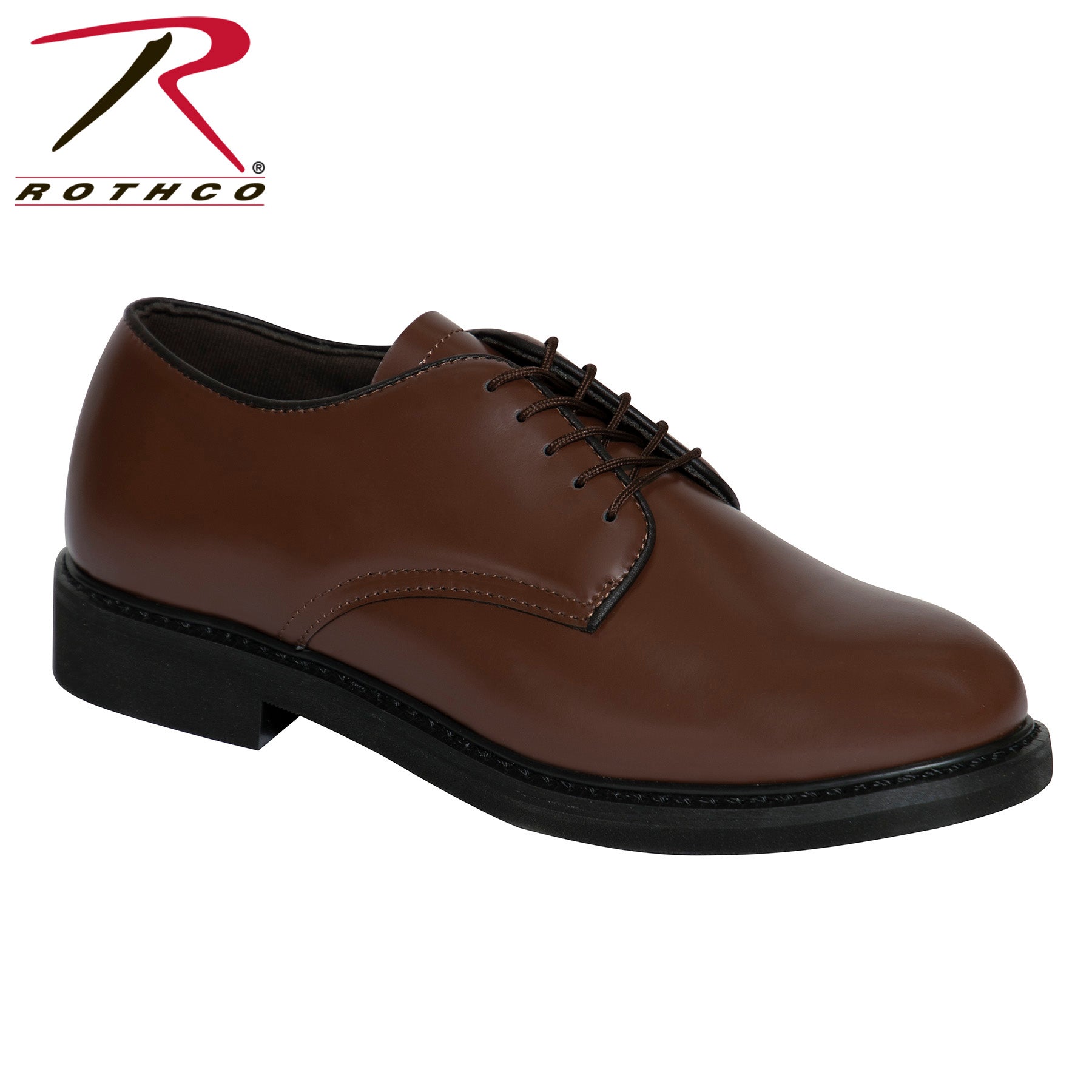 Rothco Brown Uniform Oxford - Style 3992-7 | Professional Dress Shoes for Military and Uniformed Services