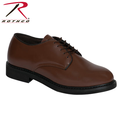 Rothco Brown Uniform Oxford Shoe - Size 8.5 with Goodyear Welt Construction
