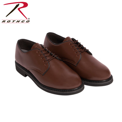 Rothco Brown Uniform Oxford Shoe - Size 8 for Military & Professional Uniforms