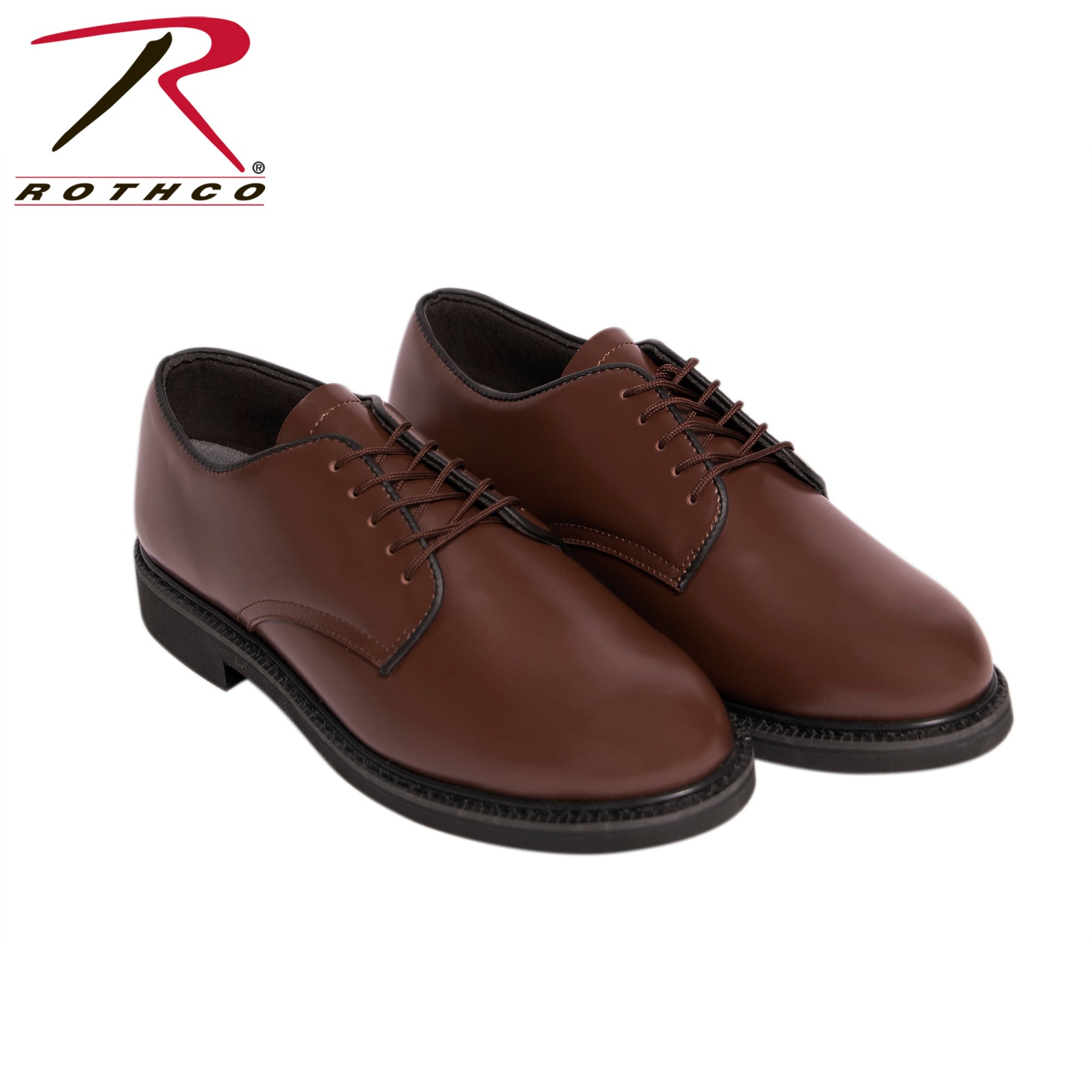 Rothco Brown Uniform Oxford Shoe - Size 8.5 with Goodyear Welt Construction