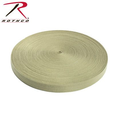 Rothco Belt Webbing Khaki - 1 1/4 inch Durable Cotton Strap for Tactical and Custom Projects