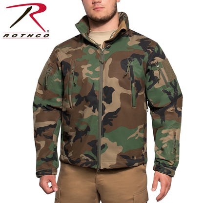 Rothco Concealed Carry Soft Shell Jacket in Woodland Camo Size M