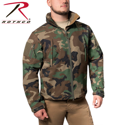 Rothco Concealed Carry Soft Shell Jacket 3XL Woodland Camo – Waterproof Tactical Outerwear