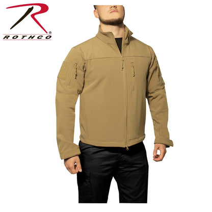 Rothco Stealth Ops Soft Shell Tactical Jacket Size Large in Coyote Brown