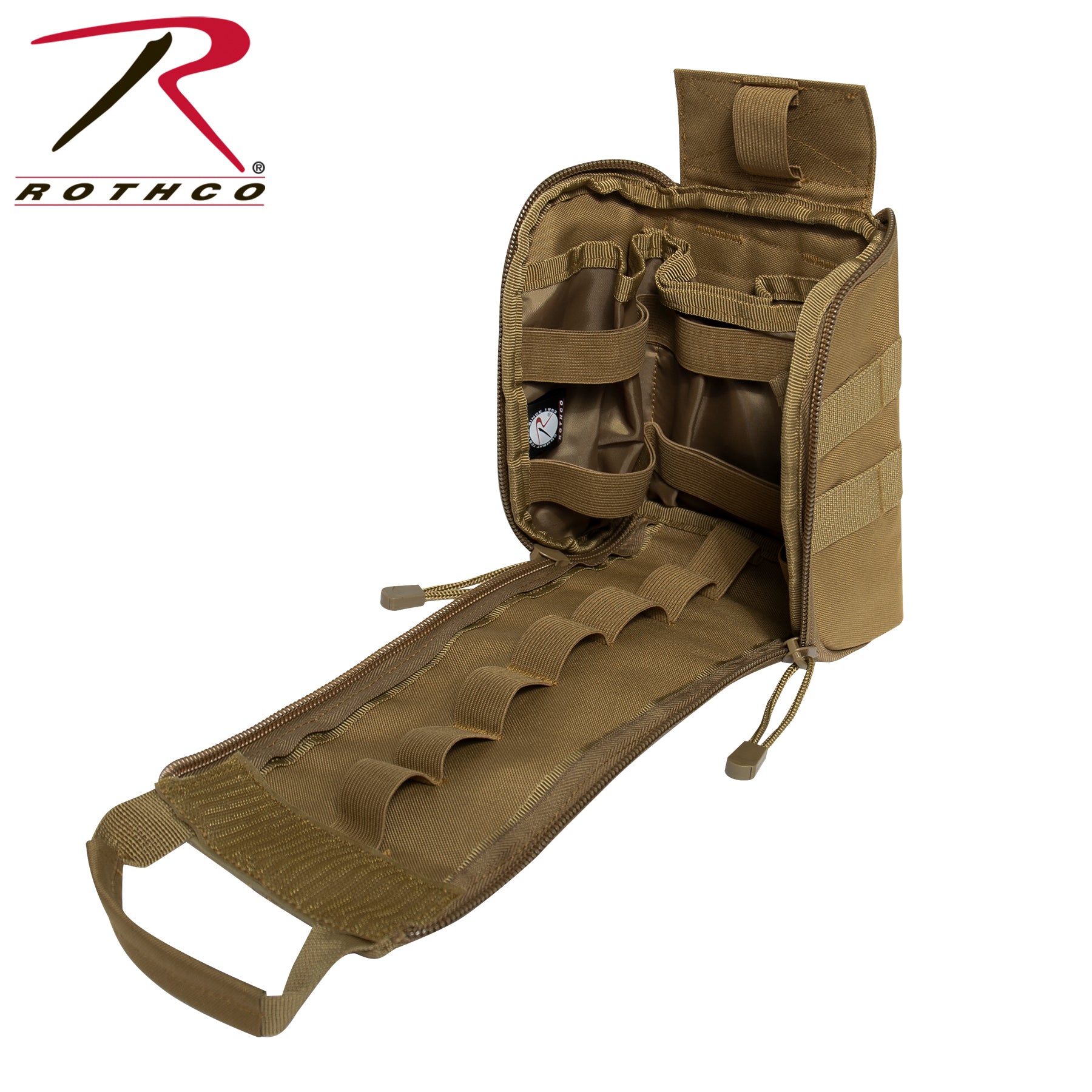 Rothco Fast Action MOLLE Medical Pouch Coyote Brown Part 20757 – Tactical First Responder Medical Storage Solution