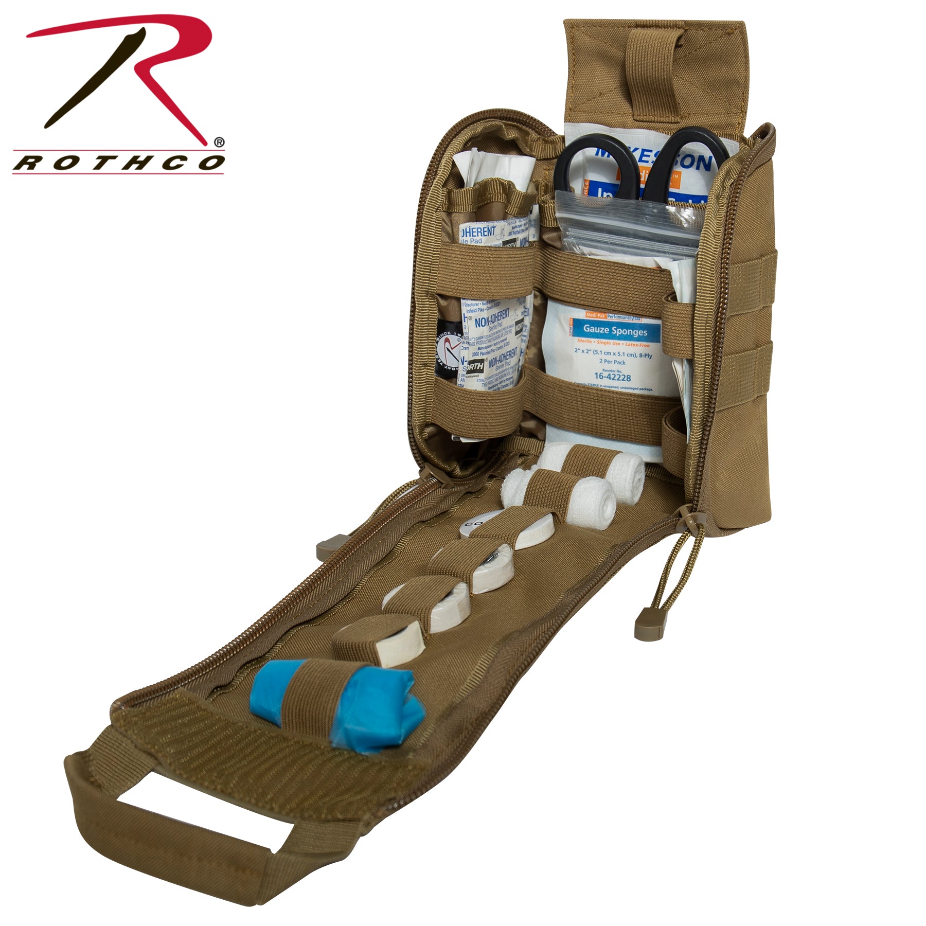 Rothco Fast Action MOLLE Medical Pouch Coyote Brown Part 20757 – Tactical First Responder Medical Storage Solution