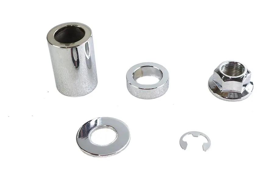 Colony Rear Axle and Nut Spacer Kit Smooth Style Chrome for Harley Davidson FXD 2006-2007 by Colony