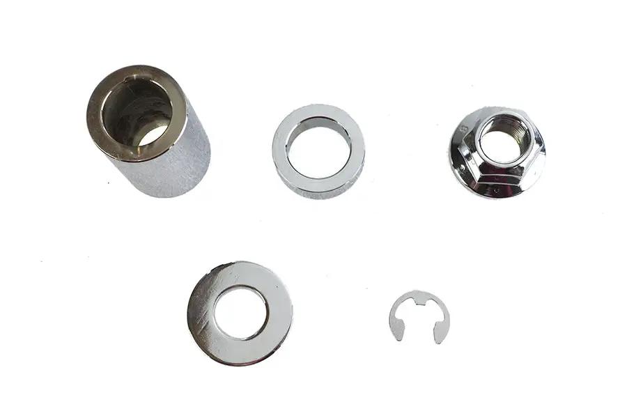 Colony Rear Axle and Nut Spacer Kit Smooth Style Chrome for Harley Davidson FXD 2006-2007 by Colony