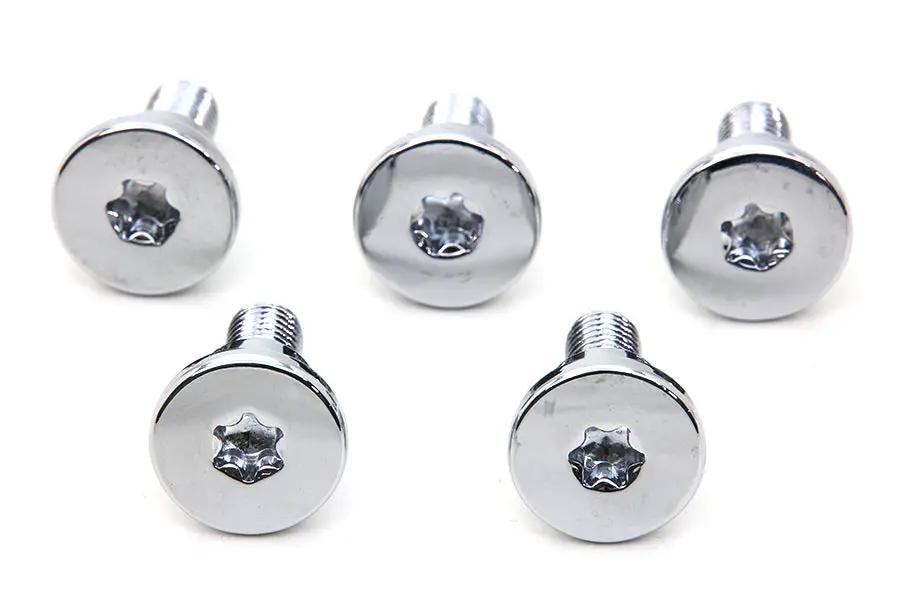 Colony Chrome Front Brake Disc Bolt Set for Harley Davidson FXD (2006-2015) by Colony