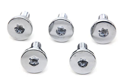 Colony Chrome Front Brake Disc Bolt Set for Harley Davidson FXD (2006-2015) by Colony