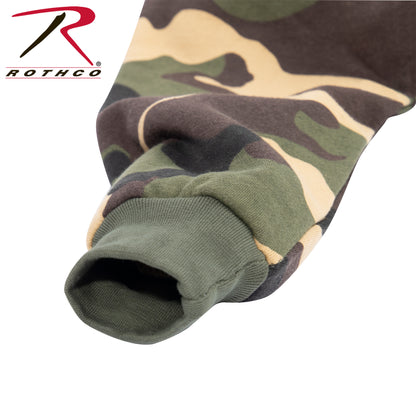 Rothco Kids Camo Pullover Hooded Sweatshirt Size L – Durable Cotton-Polyester Blend with Warm Fleece Lining
