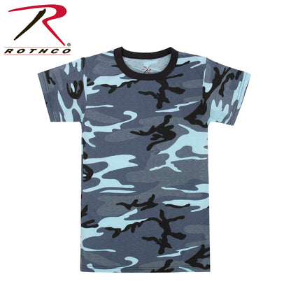 Rothco Kids Camo T-Shirt Sky Blue Camo Size XS – Durable and Comfortable Outdoor Apparel for Young Explorers