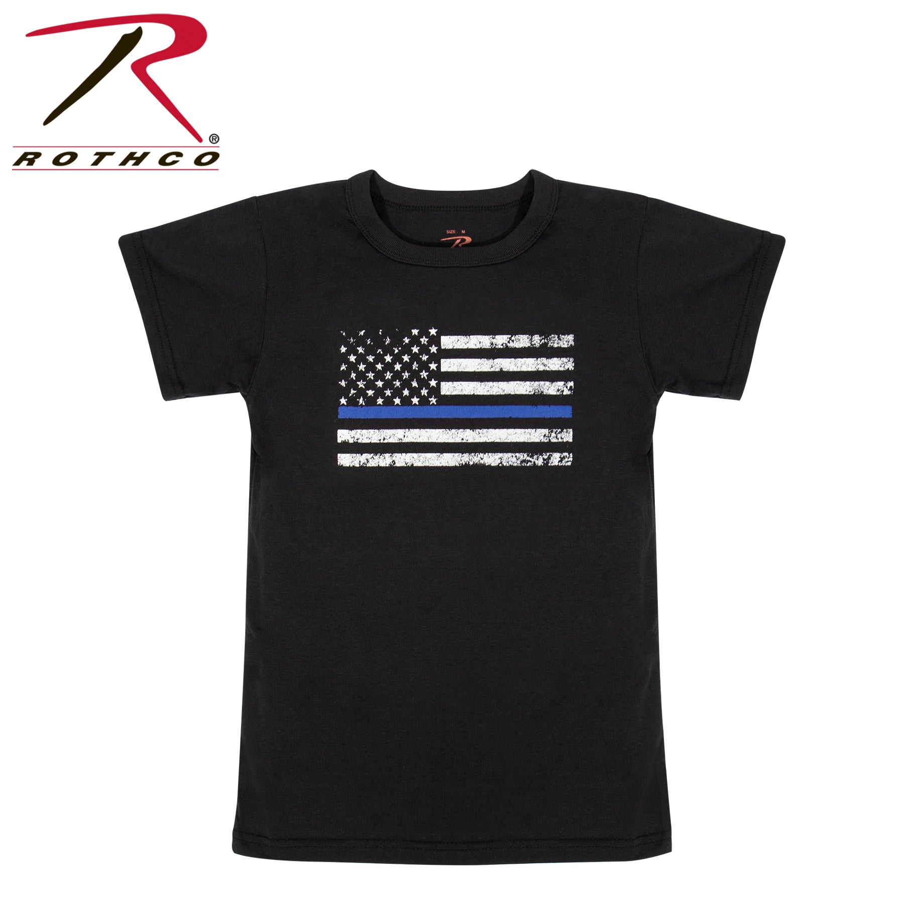 Rothco Kids Thin Blue Line US Flag T-Shirt Size XL – Support Law Enforcement in Comfort