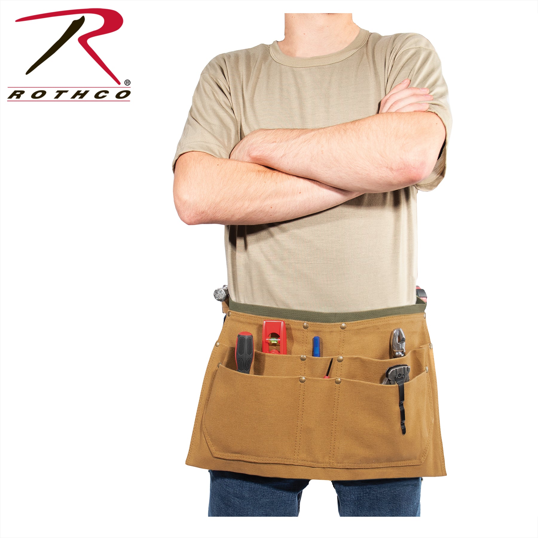 Rothco Canvas Waist Work Apron Coyote Brown Part Number 42025