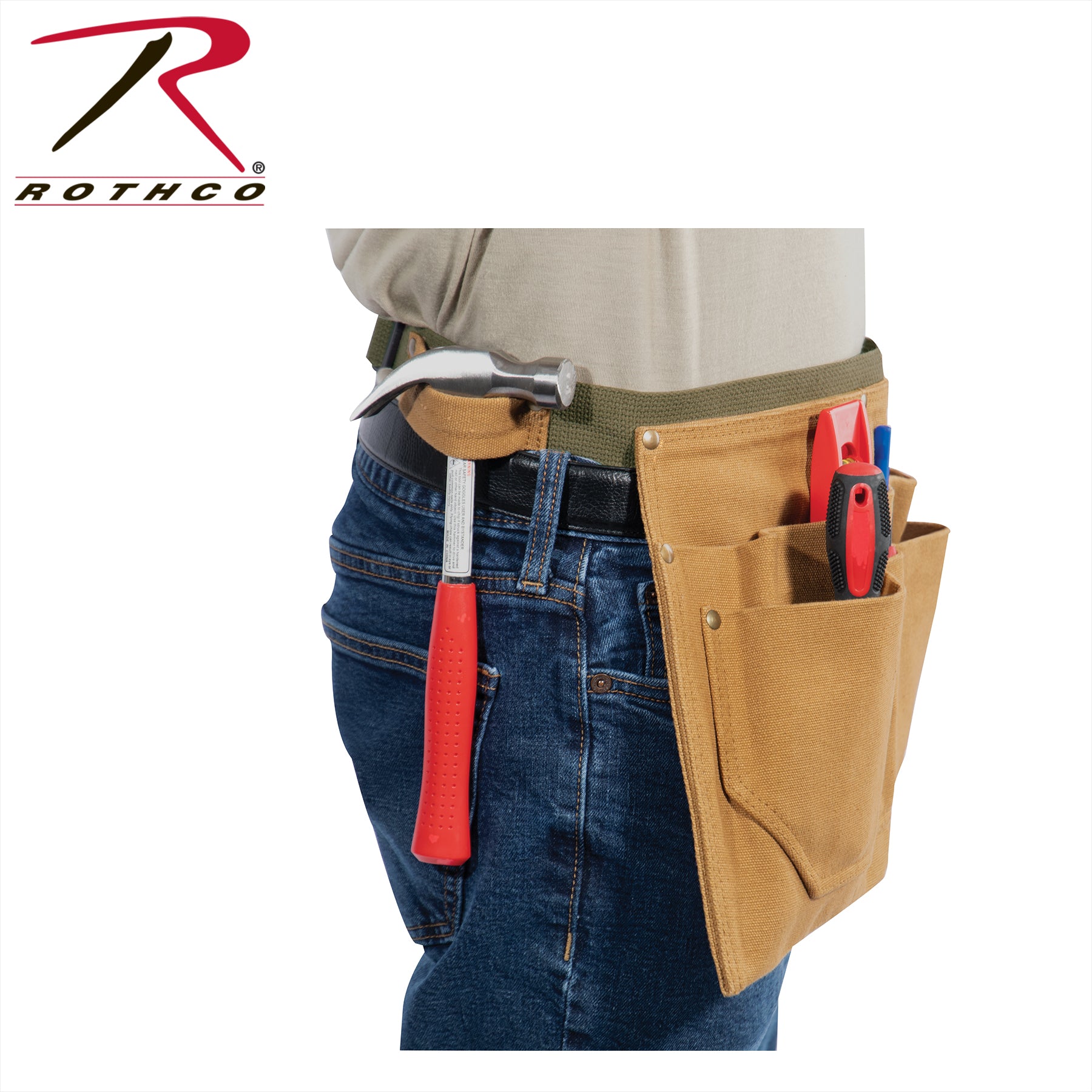 Rothco Canvas Waist Work Apron Coyote Brown Part Number 42025