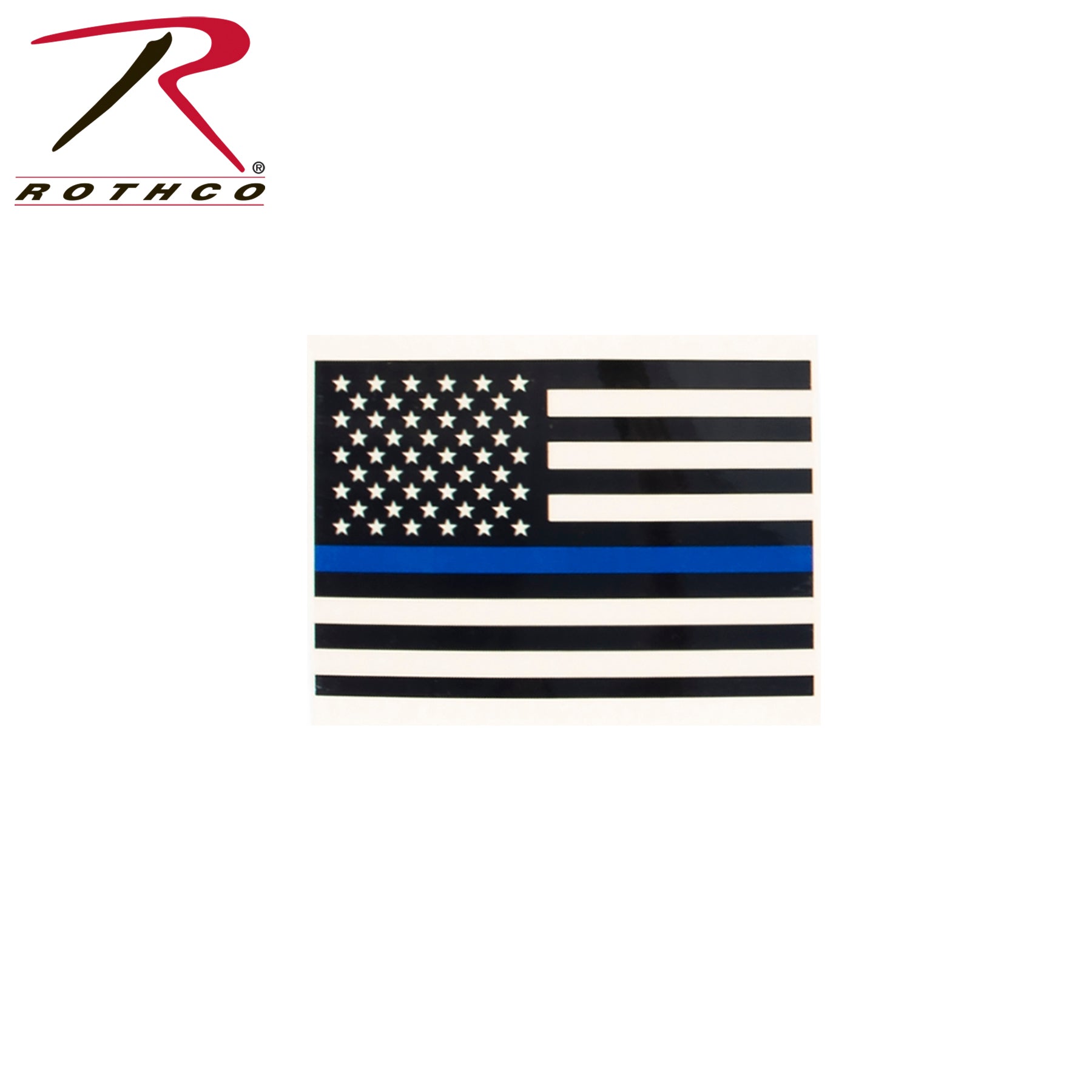 Rothco Transparent Thin Blue Line Flag Decal Size S – Support Law Enforcement with Vinyl Sticker