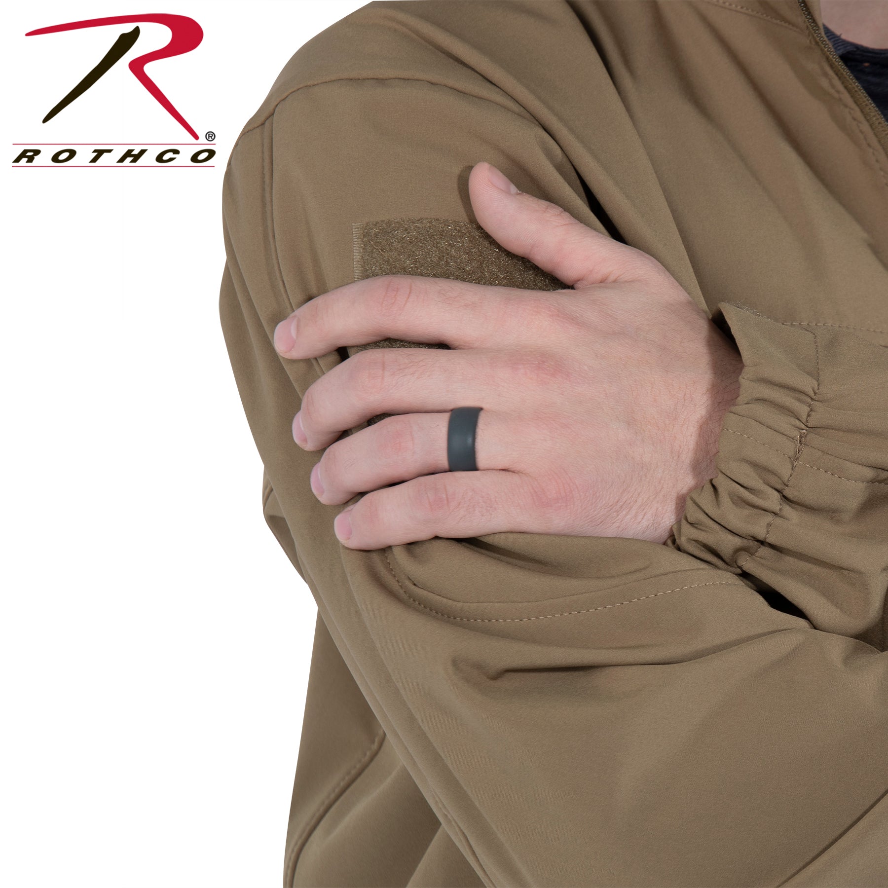 Rothco Silicone Ring in Grey, Size 8 – Durable Medical-Grade Tactical Wedding Band